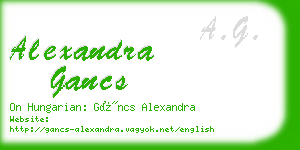 alexandra gancs business card